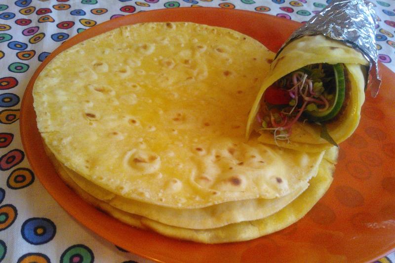 Smażenie tortilli kukurydzianych